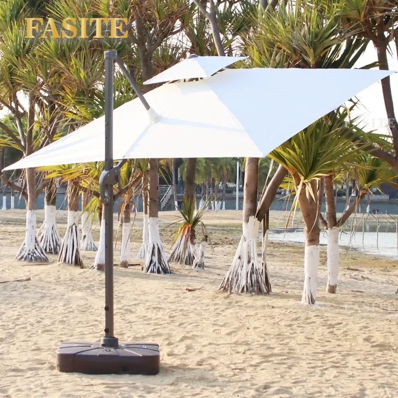 For Outdoor Garden Patio Balcony Villa Commercial Stall Large Roman Parasol Sun Umbrella Heavy Duty Windproof UV Protection