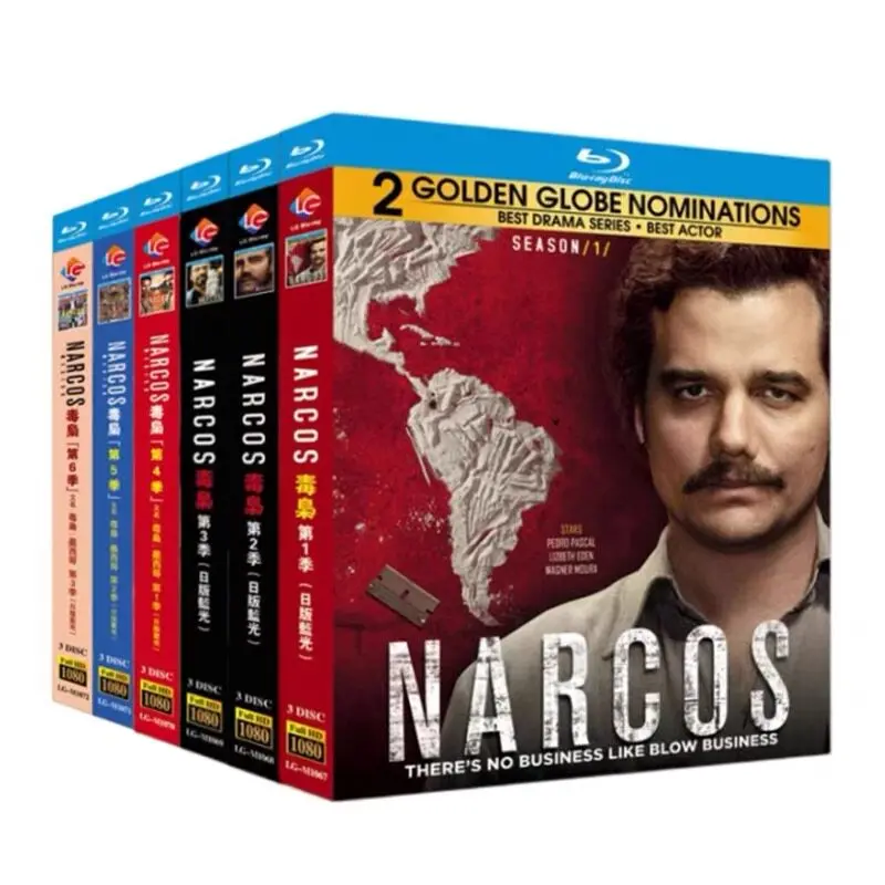 

BD Blu-ray High-Definition US TV Series Narcos Mexico Seasons 1–6 Uncut Edition 18-Disc Box Set