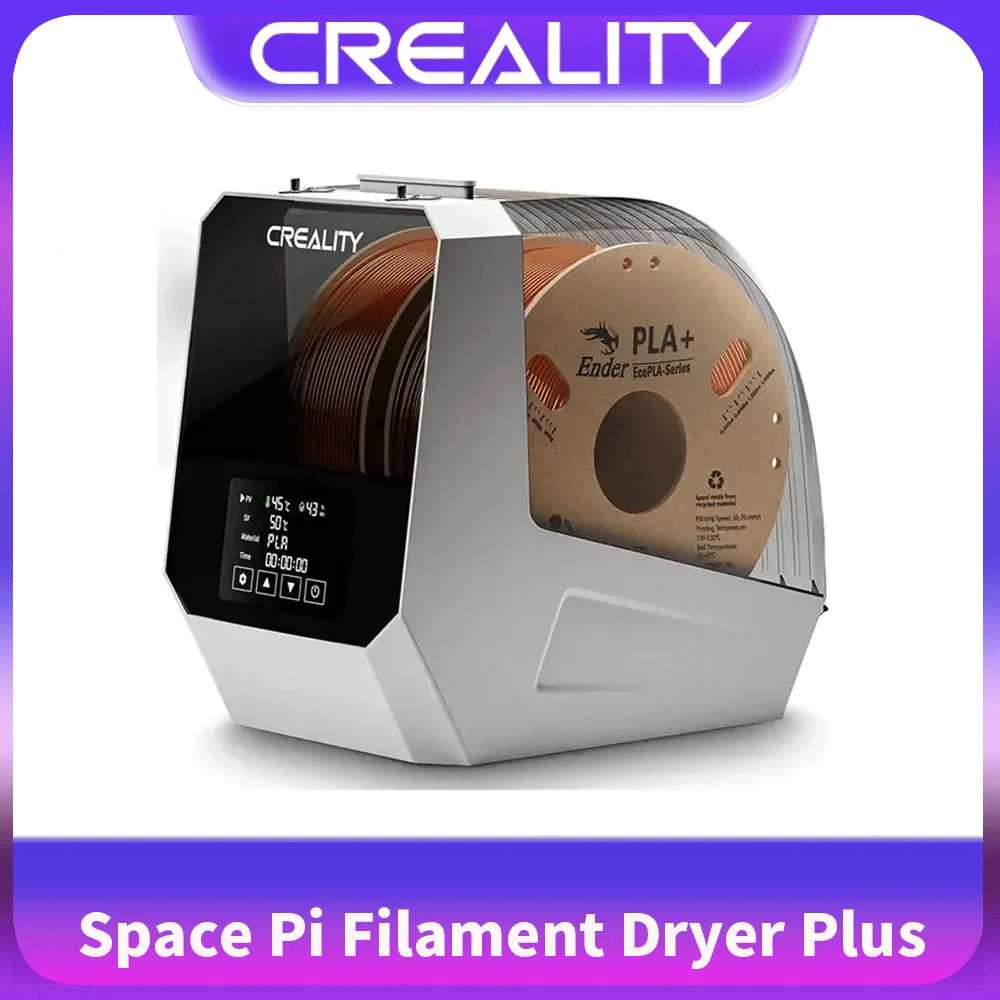 

Creality Space Pi Filament Dryer Plus 2 Spools Upgraded 3D Printer 2 Rolls Adjust Temperature 45℃-70℃ 360° Hot-air Heating 0-48h