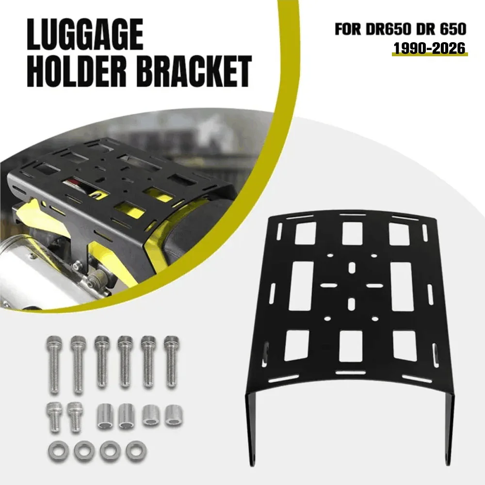 

For Suzuki DR650 DR 650 1990-2024-2025-2026 Motorcycle Rear Luggage Rack Pad Carrier Case Support Holder Cargo Brackets 650DR