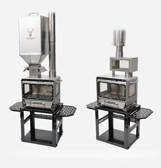 Draagbare 304 roestvrijstalen echte open haard binnen buiten houtkachel voor thee koken kamperen opwarming brand kijken