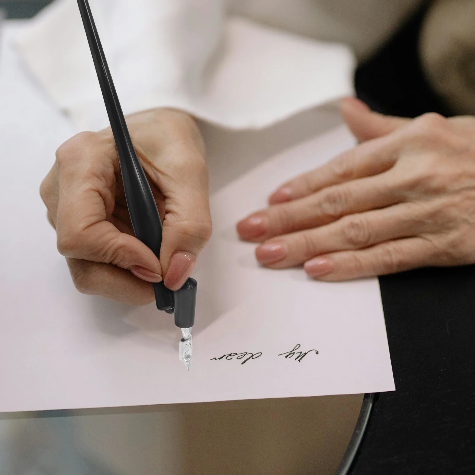 

1Set Dip Pen Calligraphy Dip Pen Metal Set Bent Tip Drawing Vintage Signature Writing Practice Calligraphy Painting Pen,