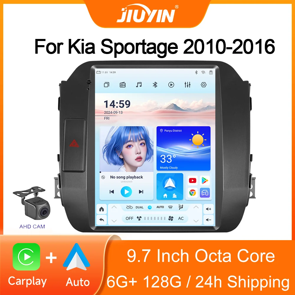 

9.7“ Android 12 Car Radio Stereo For Kia Sportage 3 SL 2010-2016 Multimedia 4G WIFI Carplay Auto GPS HeadUnit Player Screen