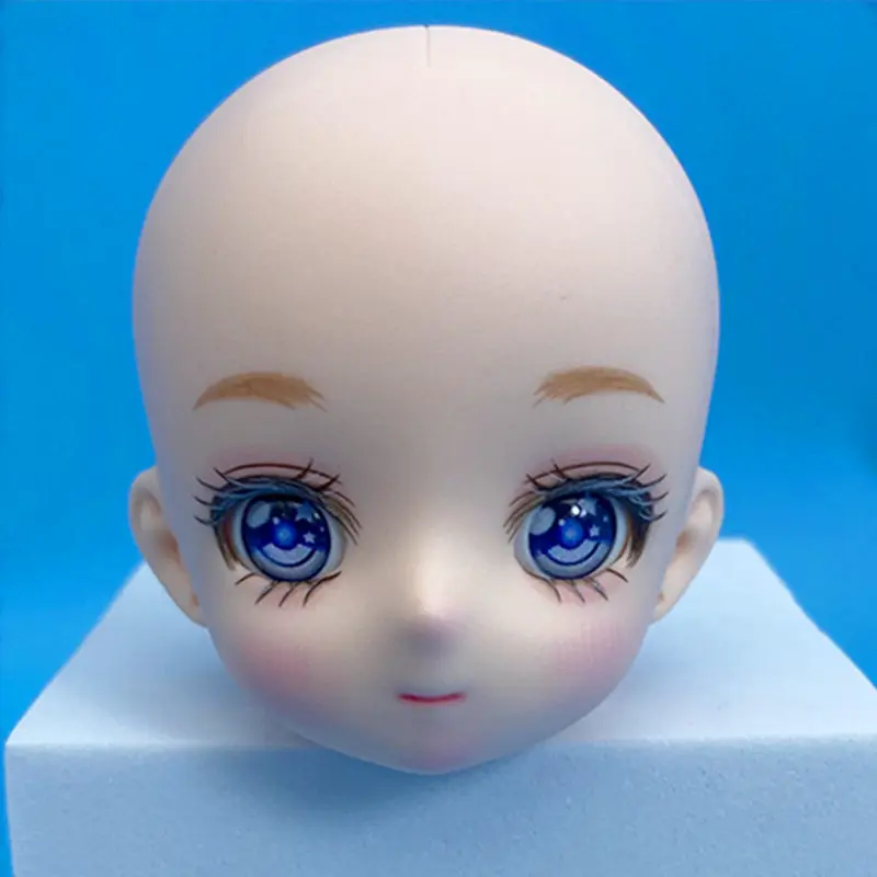 Makeup Head with 14mm Eyes for 1/6 Bjd Accessories 28cm Anime Doll\'s Head Girls Dress Up Toys