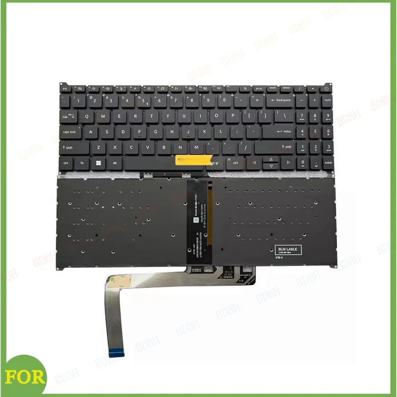 

BDBHNew US Keyboard for Acer Aspire A315-24P A315-59 N23C3 N22C6 Fun S50-54 A715-51G-52VH A715-76 N22Q3 English Black Backlit