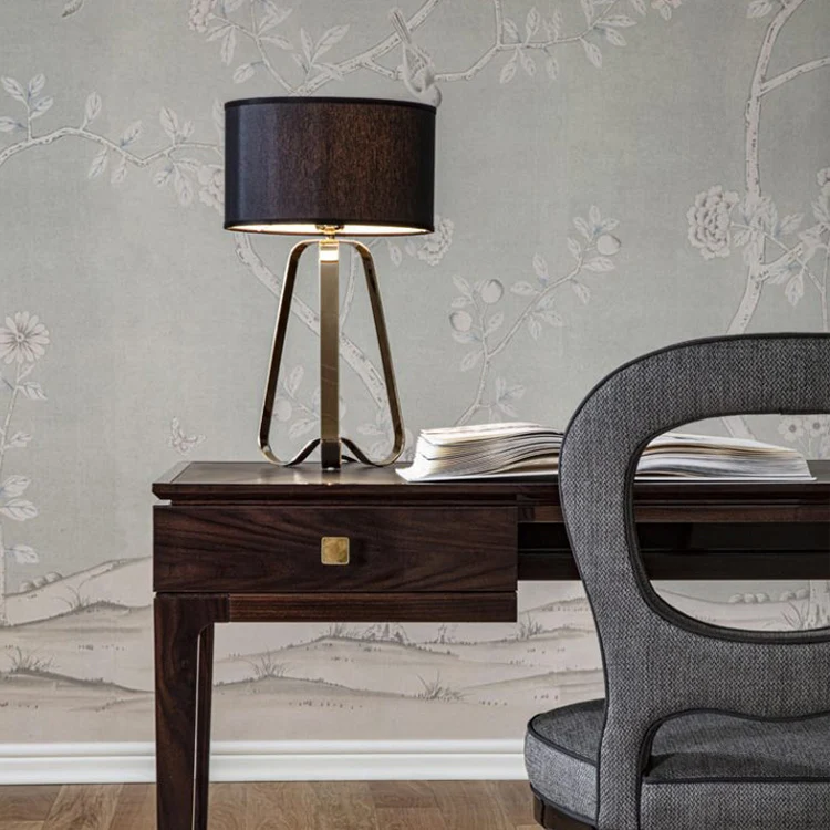 E26 E27 Marble Fabric Lampshade Antique Bed Side Desk Lighting Cover Led Table Lamp