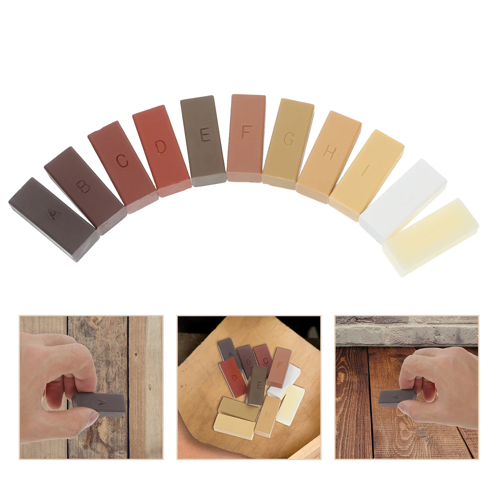 11 قطعة إصلاح الخشب 11 لونًا من الفينيل الصلب المصفح بلمسة نهائية طبيعية شمع حماية طويل الأمد للأرضيات الخشبية #1