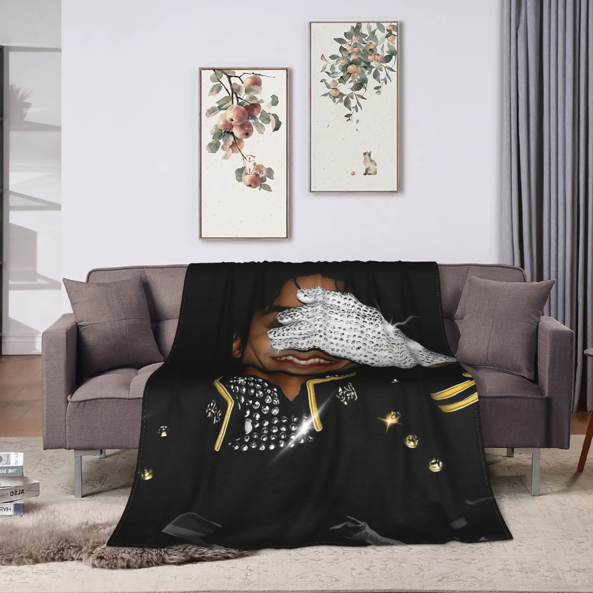 Michael Jackson Warm Soft Blanket  Travel Plush Throw Blanket Fashion Living Room Flannel Bedspread Sofa Bed Cover