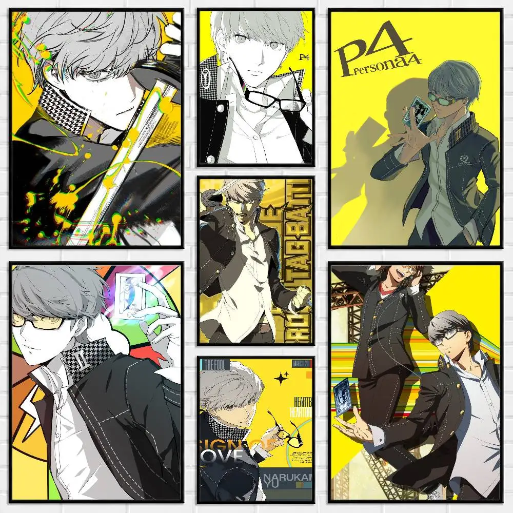 Persona 4 Anime Yu Narukami Poster Versatile HD Waterproof Wall Art Self-Adhesive Decor for Any Space Ideal Gift