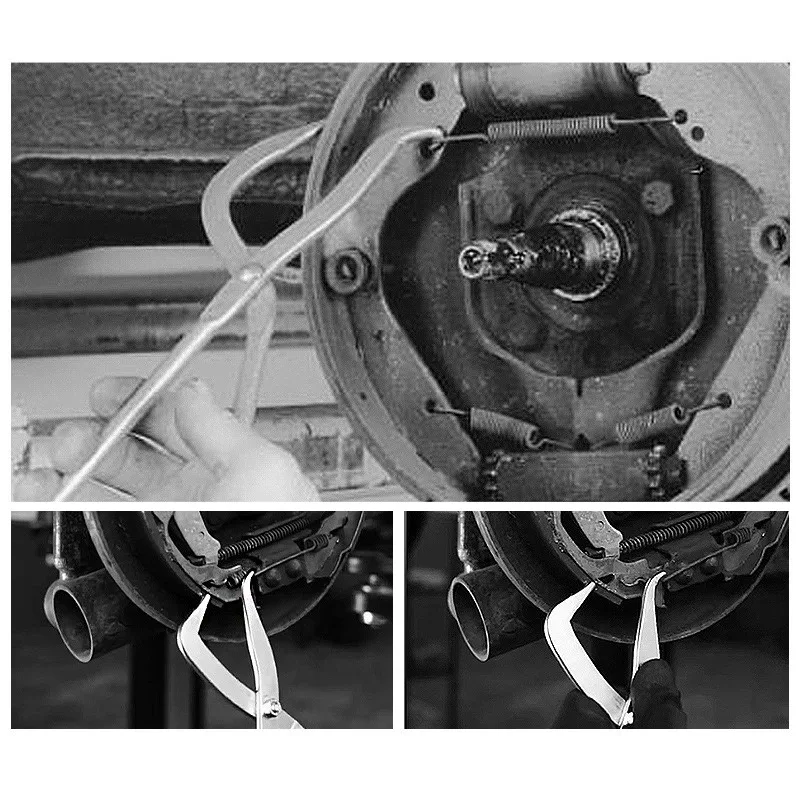 1pc Practical Car Vehicle Drum Brake Line Shoe Return Spring Repair Car Remover Workshop Tool Installer Plier Tools