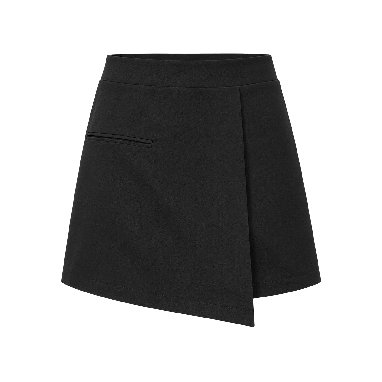 Fashionable Women Shorts Skirt Elastic Back Waist Asymmetrical Skort for Casual Daily Life Outdoor Skirts Lady Streetwear
