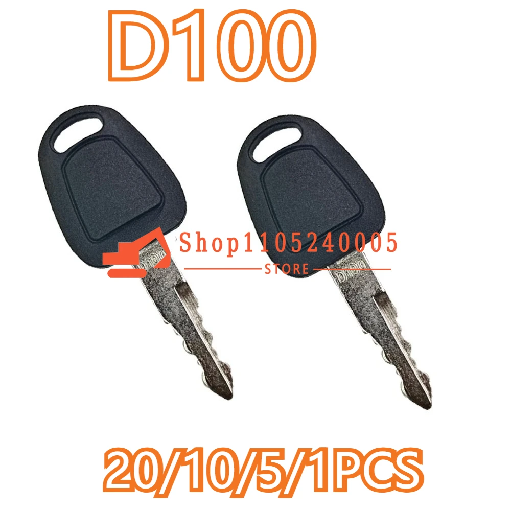 20/10/5/1PCS D100 Ignition Keys for E80 E900 Excavator # K1009605 D100