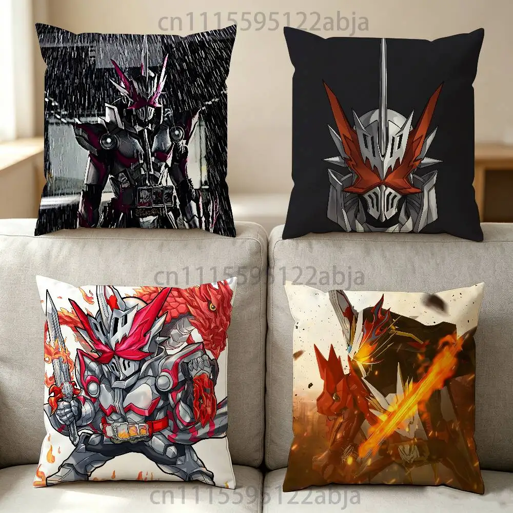 K-Kamen Rider Saber Dragonic Knight Throw Pillow Case Decoration Bed Custom Square Pillowcase Pad Cover
