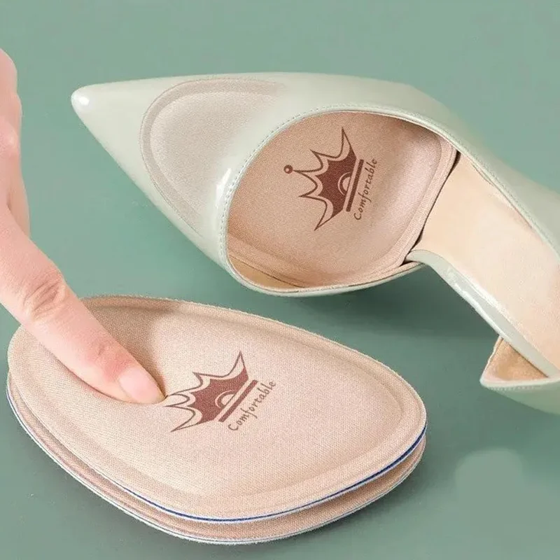 4pcs Women Forefoot Pad, Insert Half Size Insoles, Non-slip Cushion, Shoe Breathable Sweat Absorbing Foot Pads