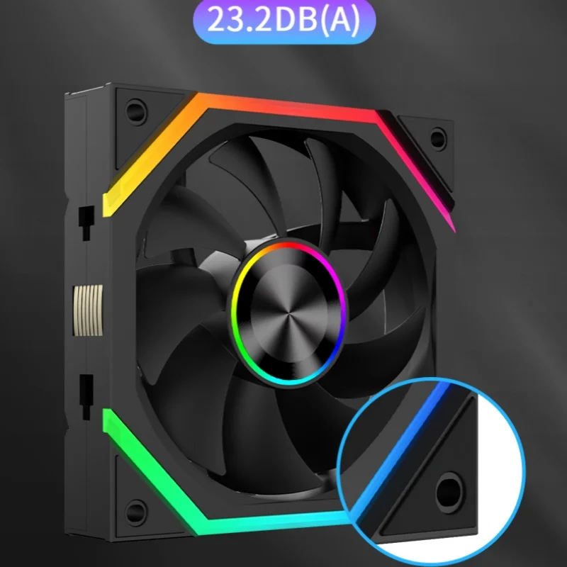 ICE Whale WX-3 Wireless Splicing Fan ARGB Air-Cooled Cooling Accessories 1600RPM 12CM Chassis Fan image 3