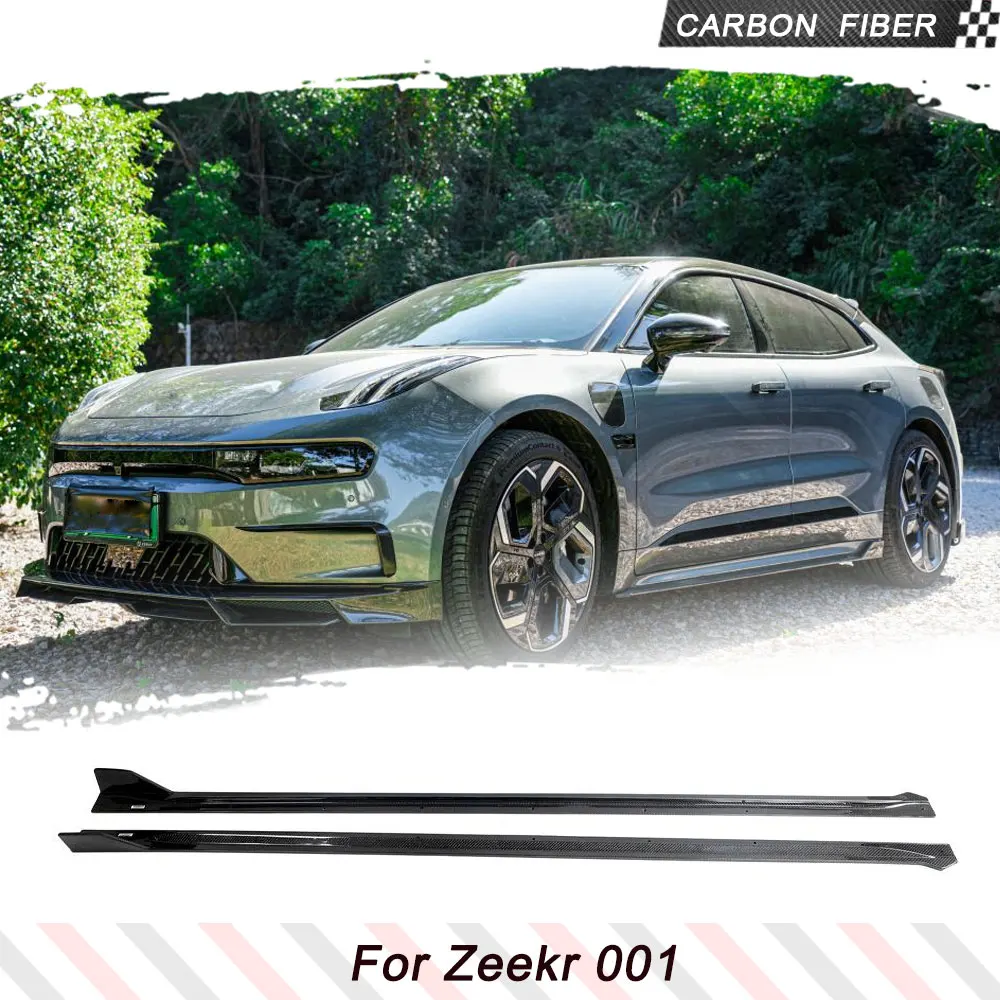 

Carbon Fiber Side Skirts For Geely Zeekr 001 2021-2024 Car Side Body Kits Door Extensions Apron Guard