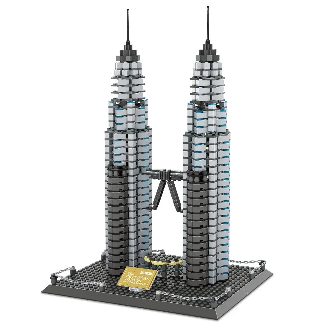 1158Pcs Kuala Lumpur Petronas Twin Towers Building Blocks Model Kids DIY World Architecture Bricks Building Toys Gifts for Adult view 6