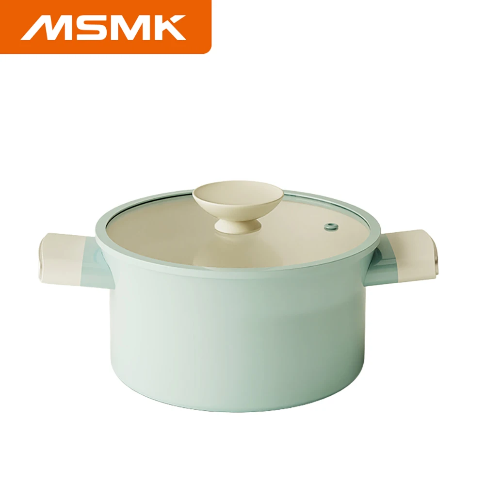 

Кастрюля MSMK на 3,6 литра с крышкой, 22 см, сжиженная также антипригарная, индукционная, устойчивая к царапинам, маленькая кастрюля для приготовления пищи