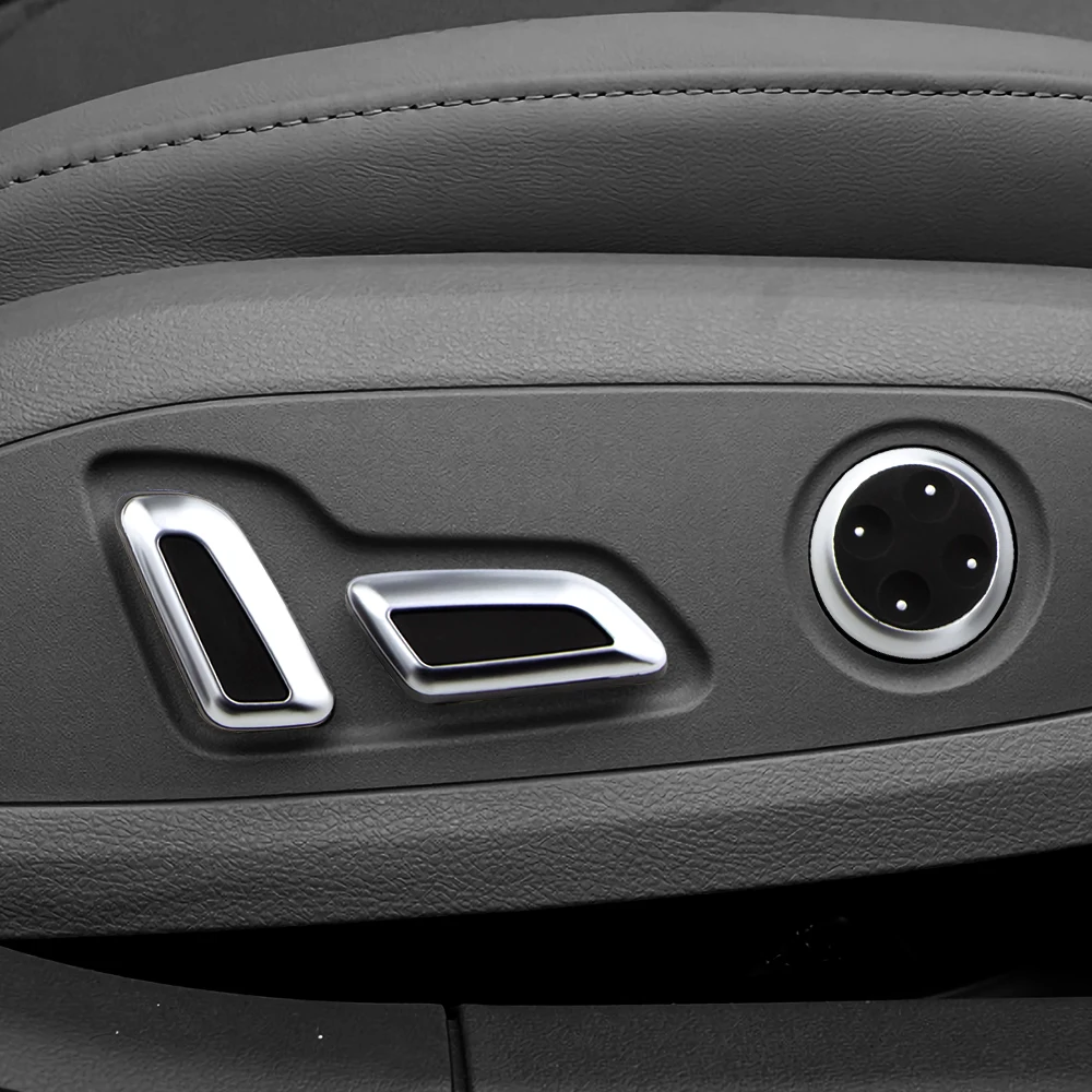 For Audi A4 B9 A5 B9 2019+ Q7 4M 2016-2019 Seat Adjustment Button Switch Cover Knob Trim 6Pcs Decoration Cover Accessories