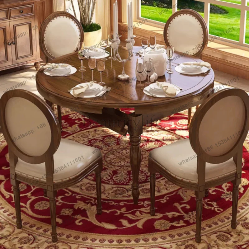 LJY Living Room Round Dining Table Wood Space Saving Wall Bistro Dining Table Designer Lounge Mesas De Comedor Commercial Furnit