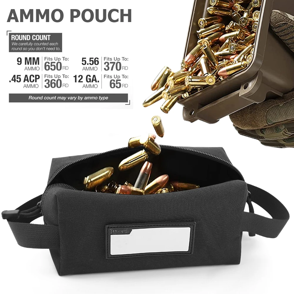 

Tactical Ammo Pouch Rifle Bag Bullet Pouch Weapon Bag Ulitily Storage Pouch EDC Tool Bag for 9mm Tactical Bag Hunting Bag