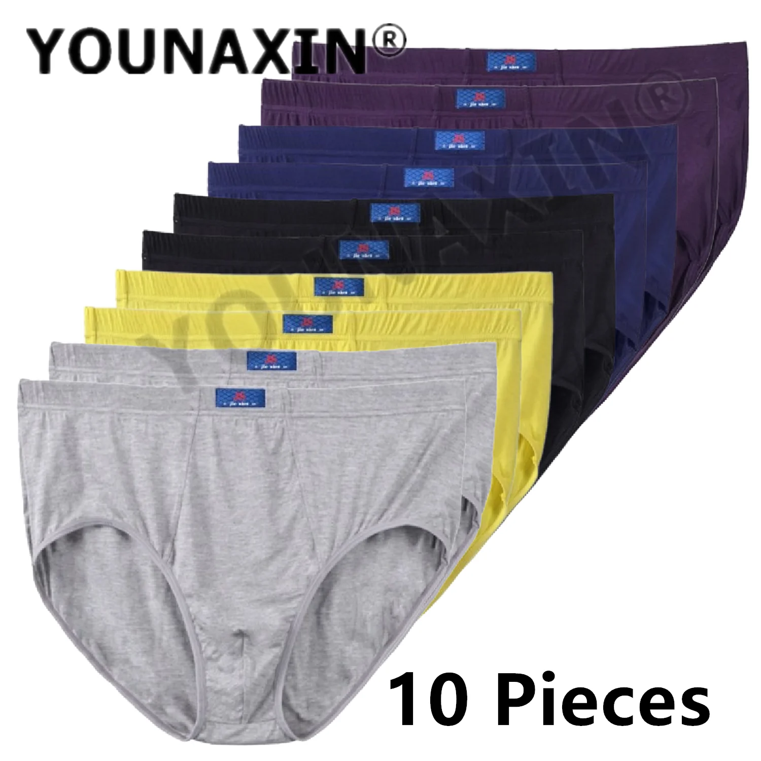 10 Pieces Men Sexy Lingerie Undies Big Size Panties Elasticity Boy Underwear Briefs Underpants Homme Bottom Shorts