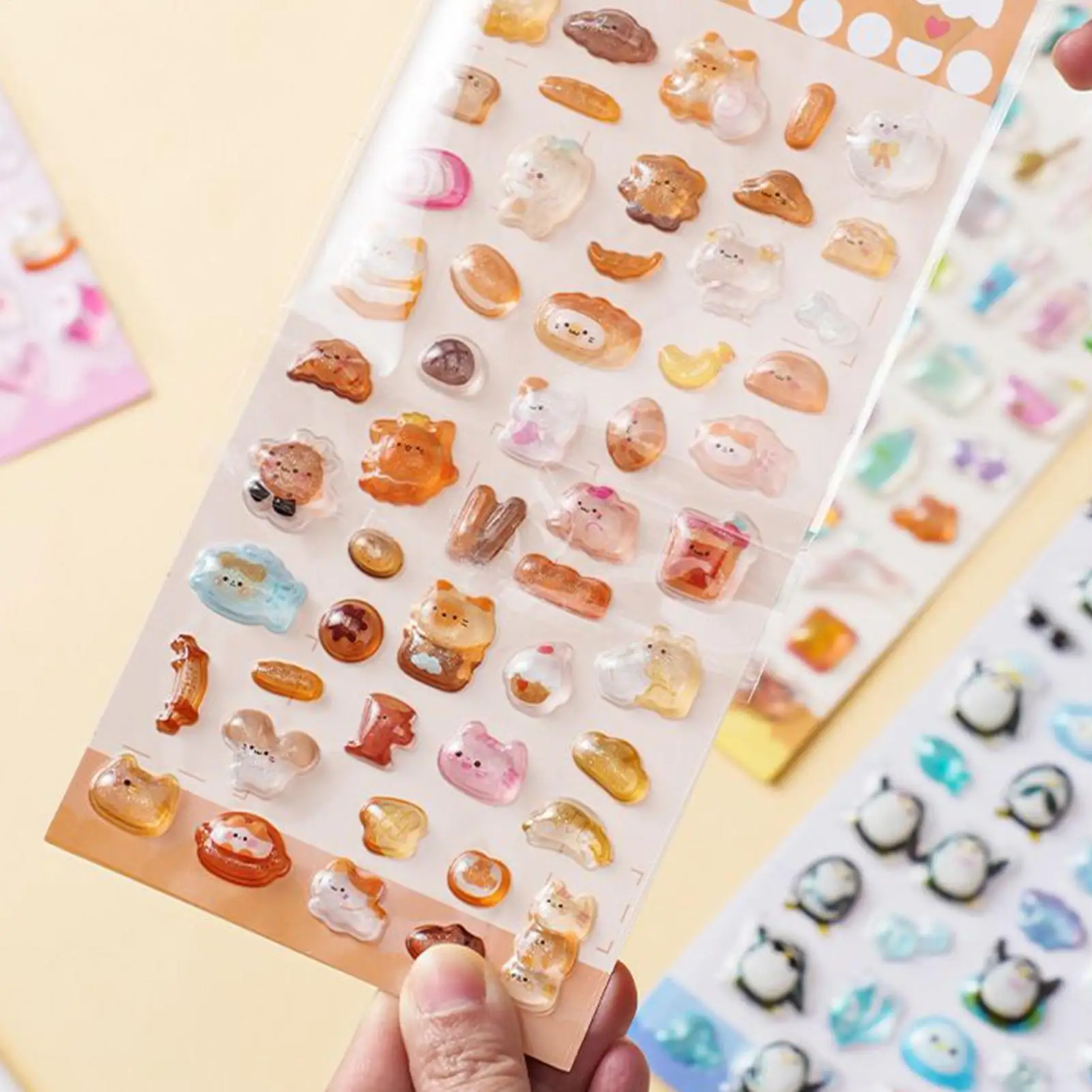 

Kids 3D Stickers Glow In The Dark Aesthetic Decorative Stickers 6 Sheet Phone Case Decals For Phone Case Notebook Scrapbooking