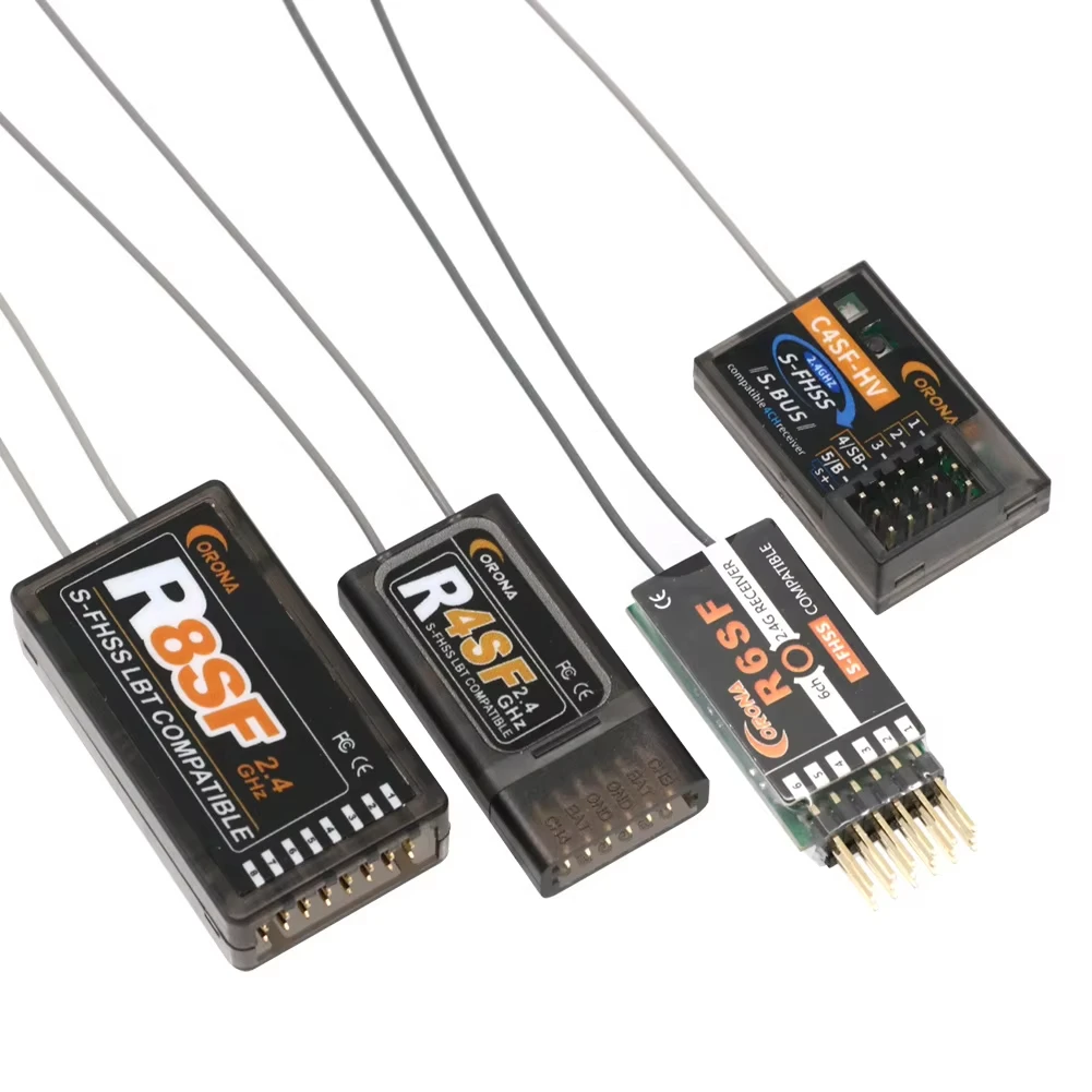 Corona RC Receiver 2.4GHz SFHSS Protocol C4SF R4SF R6SF R8SF Compatible FUTABA T Series Remote Controller Drone Plane Car Parts