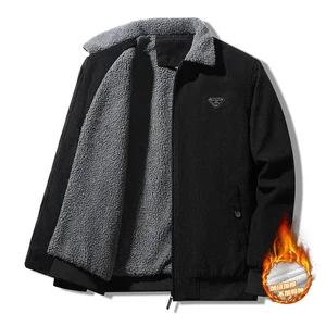 Winter der Männer Mode Velvet Velo Jacken warme dicke Hautkragenjacke Jacke Herren 5xl Outwear Militärmäntel Freizeitmäntel 4 Hauptverkäufe Verkäufe - №4