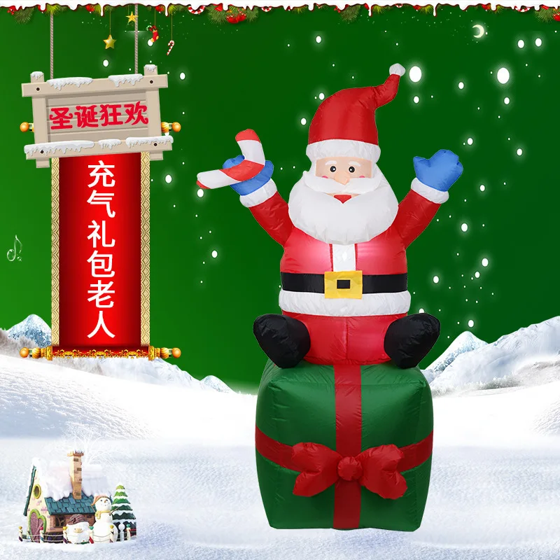 High quantity 1.8M Holiday inflatable Decorations Christmas Santa Claus model for Christmas Decorations