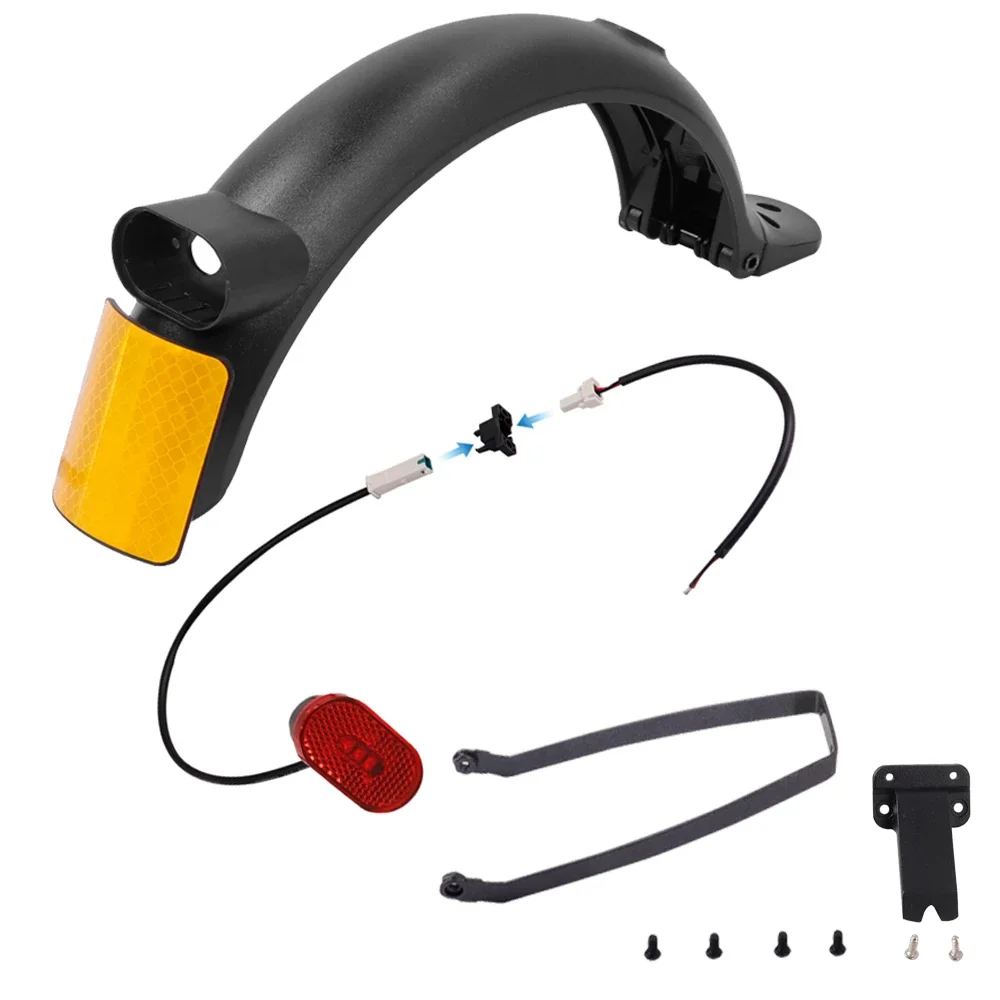Rear Wheel Fender Bracket Taillights for Xiaomi Pro 2 Electric Scooter Mudguard Wing License Plate Light 8.5 Inch Fender Support