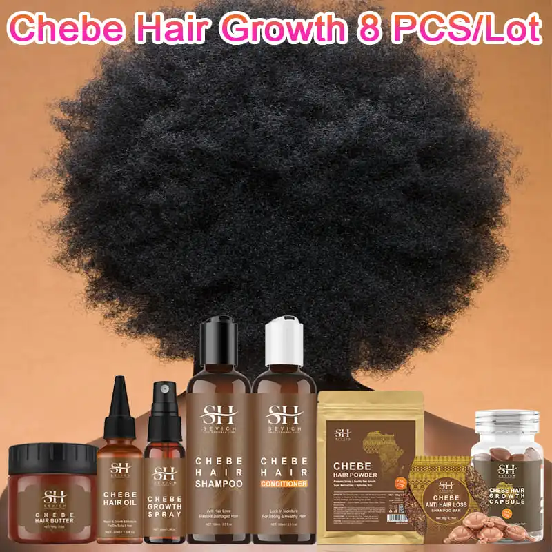 100g Fast Hair Growth Set Traction Alopecia Chebe Hair Mask Anti Hair Break Hair Growth Oil Hair Loss Treatment Hair Care Sevich