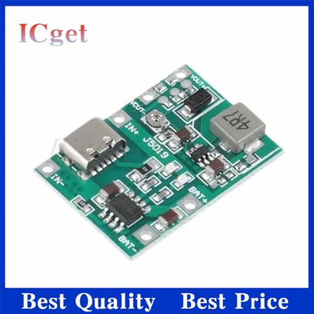 5Pcs 18650 Lithium Battery Charging Discharge Module 3.7V 9V 5V 2A Adjustable Step up Micro/Type-C USB Integrated Boost