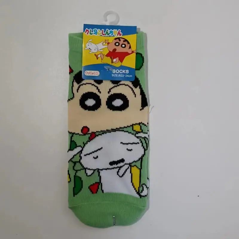 Anime Kawaii Cute Crayon Shin-Chan Socks Boat Socks Cotton Cartoon Fashion Student Kids Toys Friend Gift Birthday Gift for Girls