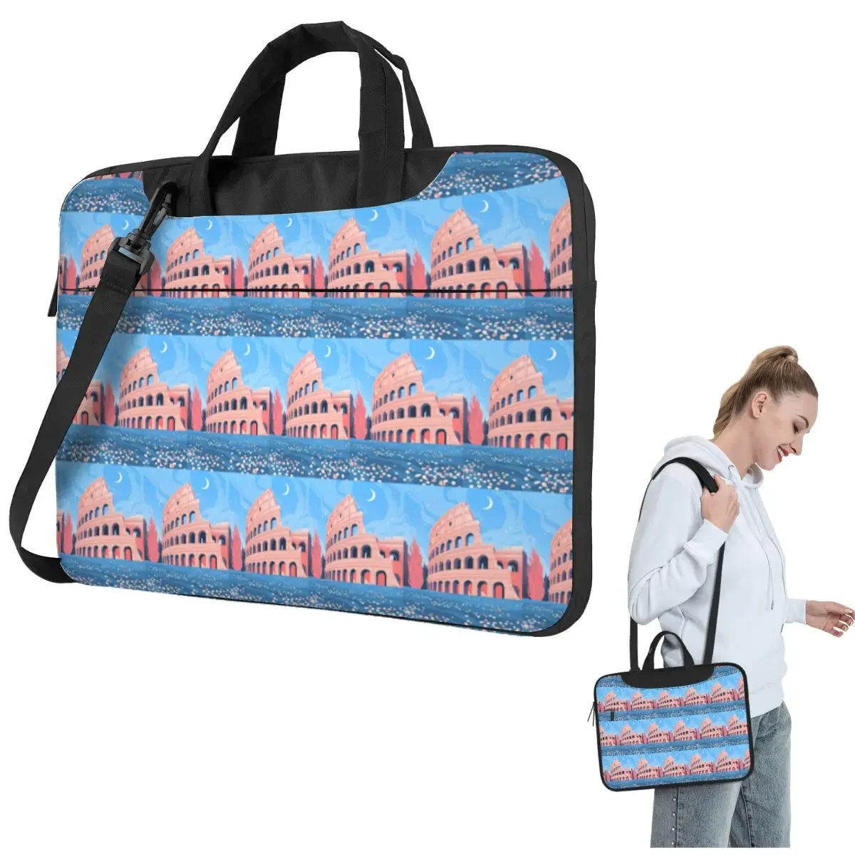 

Сумка-чехол May Colosseum Crossbody для ноутбука, сумка для компьютера, чехол для ноутбука 13, 14, 15,6 дюймов для Lenovo