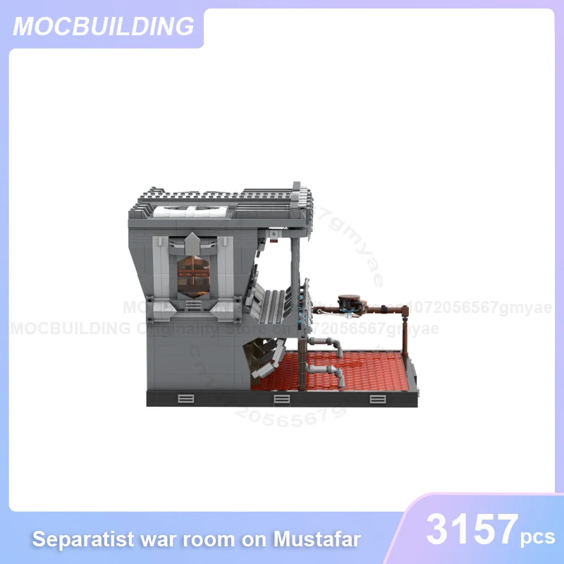 Aparteistische Oorlogskamer op Mustafar MOC Bouwstenen Ruimte Architectuur Model Display DIY Monteren Bakstenen Kerst Speelgoed Geschenken 3157PCS