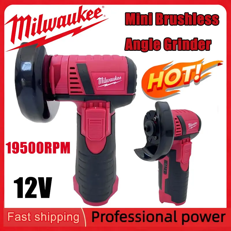 ميلووكي فرش طاحونة زاوية كهربائية آلة قطع صغيرة لقطع الماس أداة الطاقة اللاسلكية القابلة لإعادة الشحن ل 12 فولت