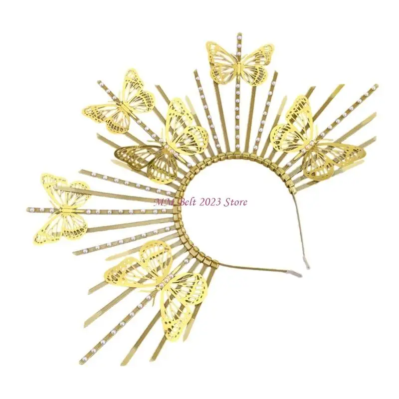 

49ME готическая повязка для волос со змеей и шипами, повязка на голову со змеей из греческой мифологии для сценических