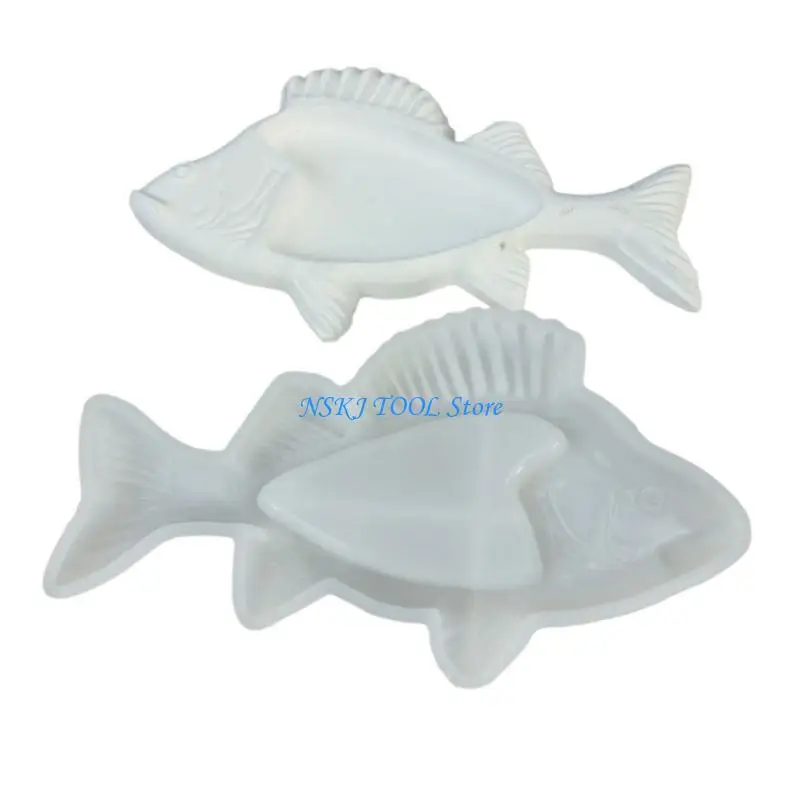 

L8RC Fish Resins Molds Silicone Jewelry Tray Mold Storage Box Gypsum Plasters Mould