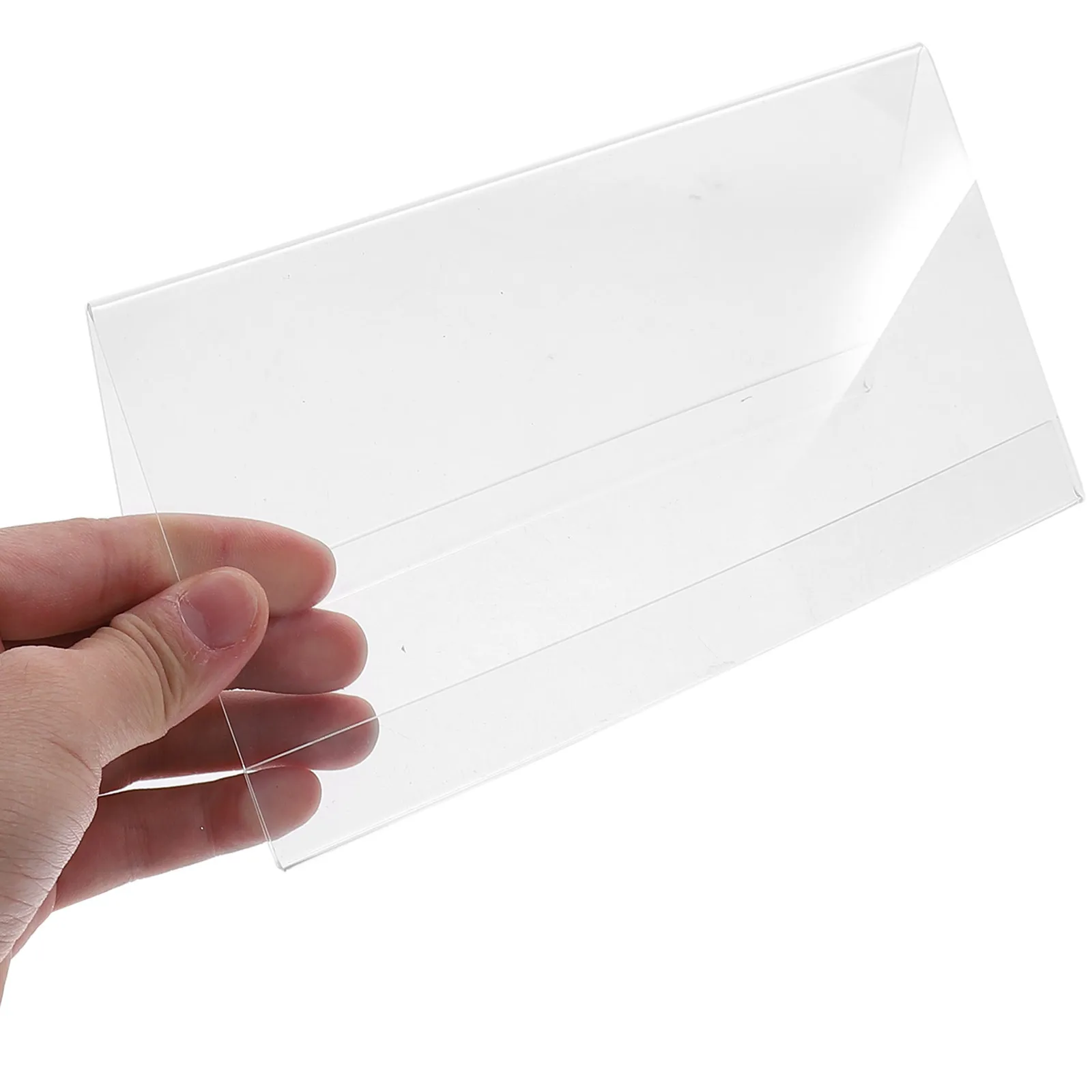 

Elegant Clear Acrylic Sign Stand for Conference Banquet Wedding Table Number Place Card Holder with Double Sided Visibility