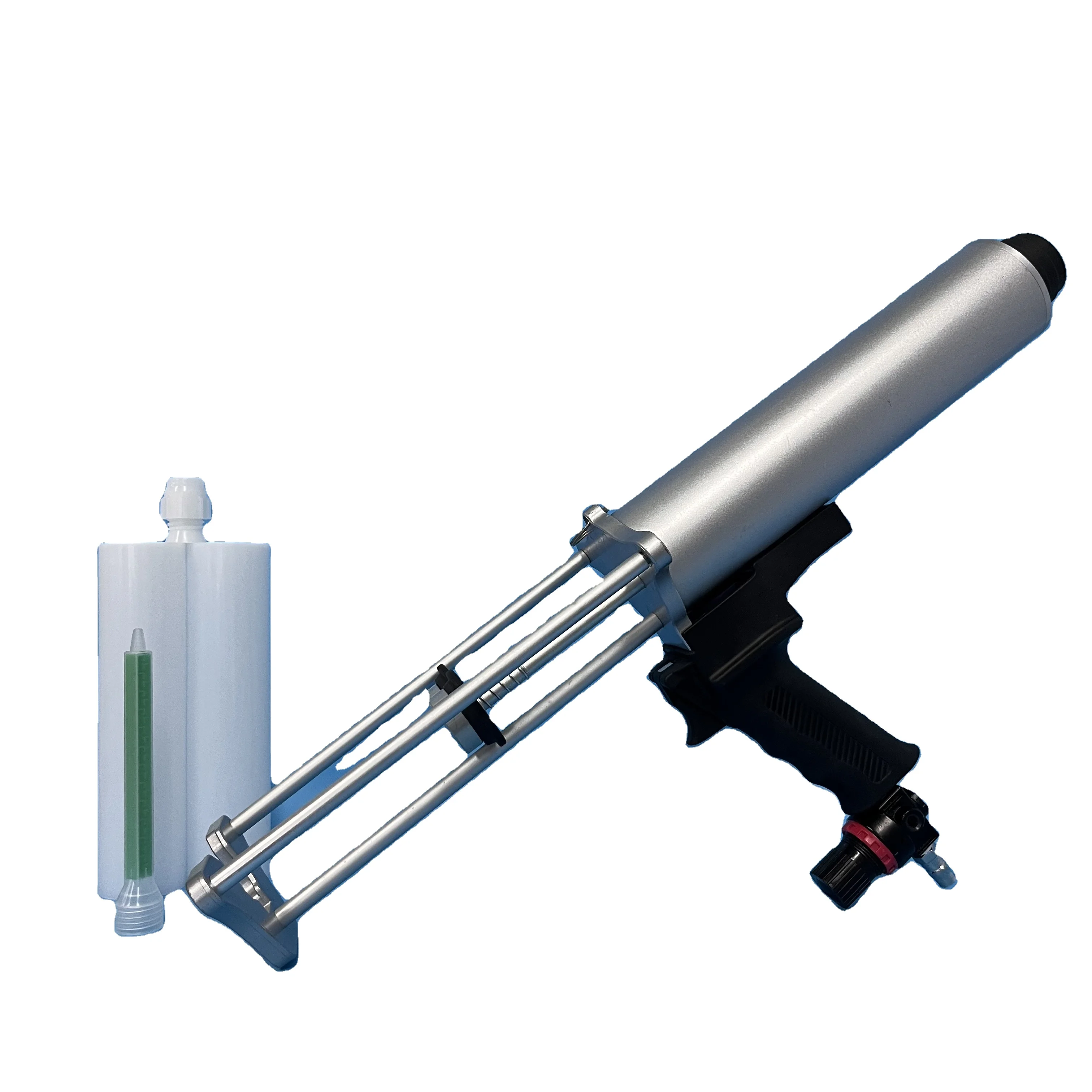Aluminum Barrel AB Glue Sealant Gun for 400ml 1:1 Spray Tool Air Pneumatic Spray Gun Two Part Caulking Gun with air Compressor