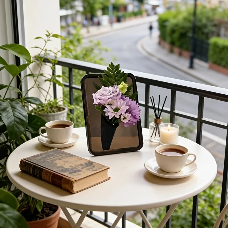 Multi-Functional Acrylic Frame Vase for Photos, Art & Certificates