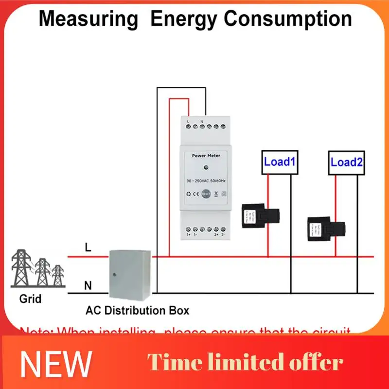 

A42T-Tuya Smart Life Wi-Fi счетчик энергии двунаправленный 2-канальный DIN-рейка с монитором приложения CT Экспорт и импортная мощность