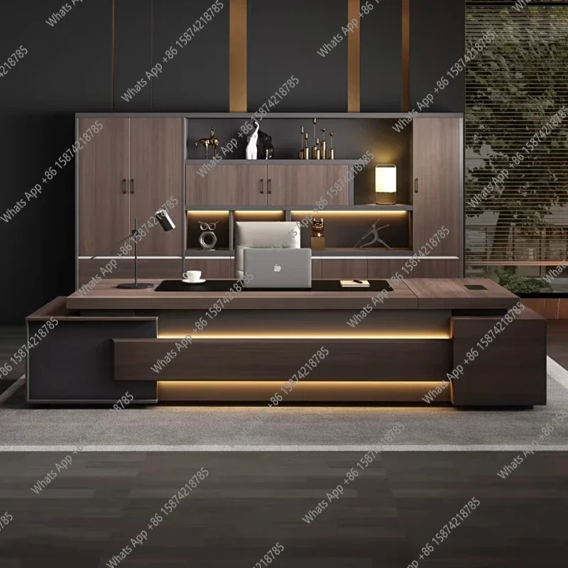 

Современный офисный стол для руководителей, минималистичный офисный стол с ящиками для хранения, высококачественная мебель для приема Mesa De Escritorio