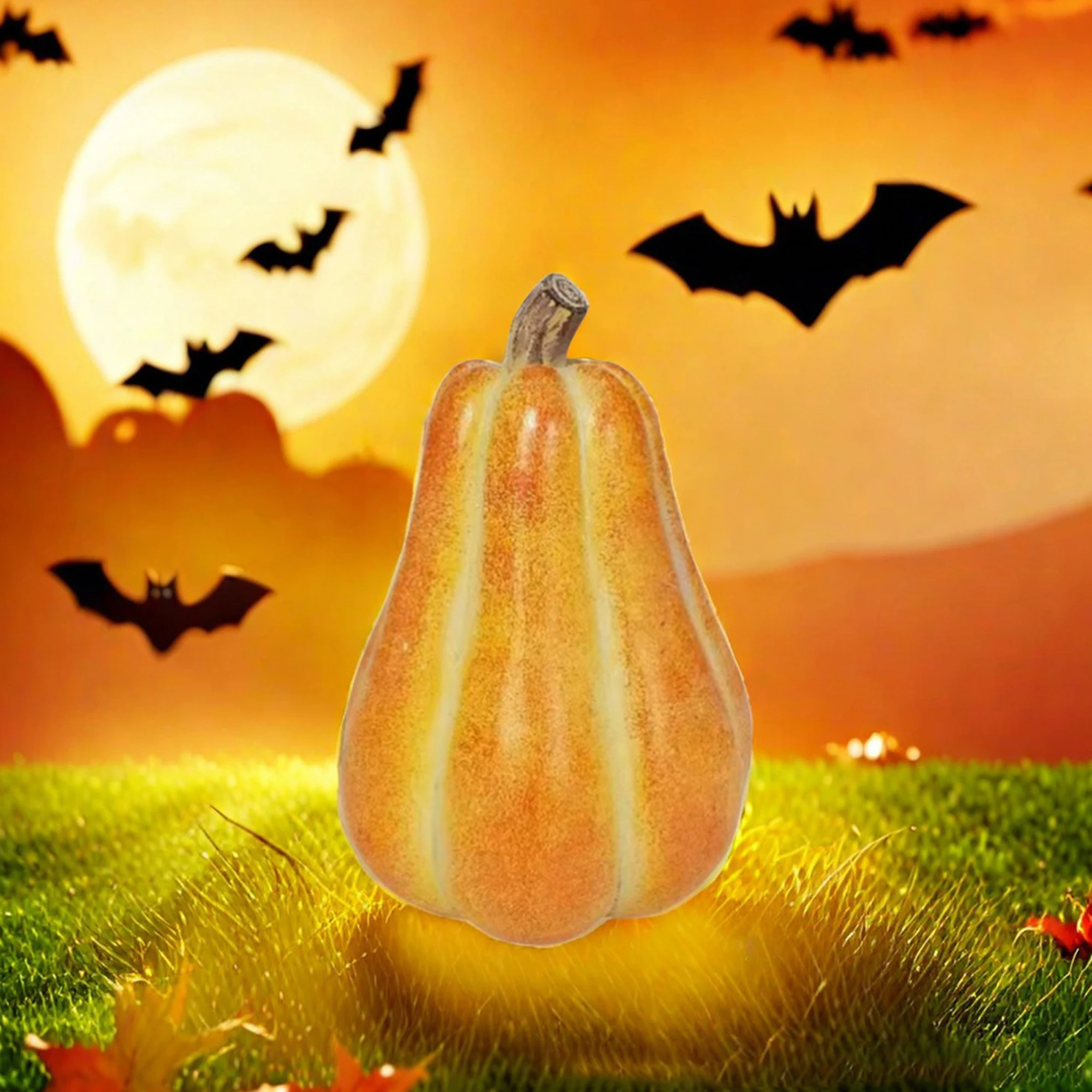 مخيف هالوين جاك أو فانوس الجدول محور يدويا تمثال اليقطين للمنزل مكتب ديكور الحفلات وإعطاء الهدايا #2