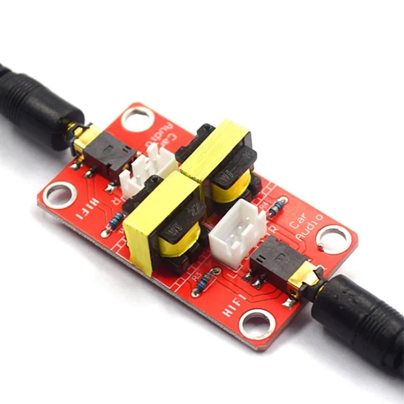 1/5/10 Stereo Audio Isolator Vehicle Common Ground Suppression Interference Noise Isolation Module Transformer Coupler