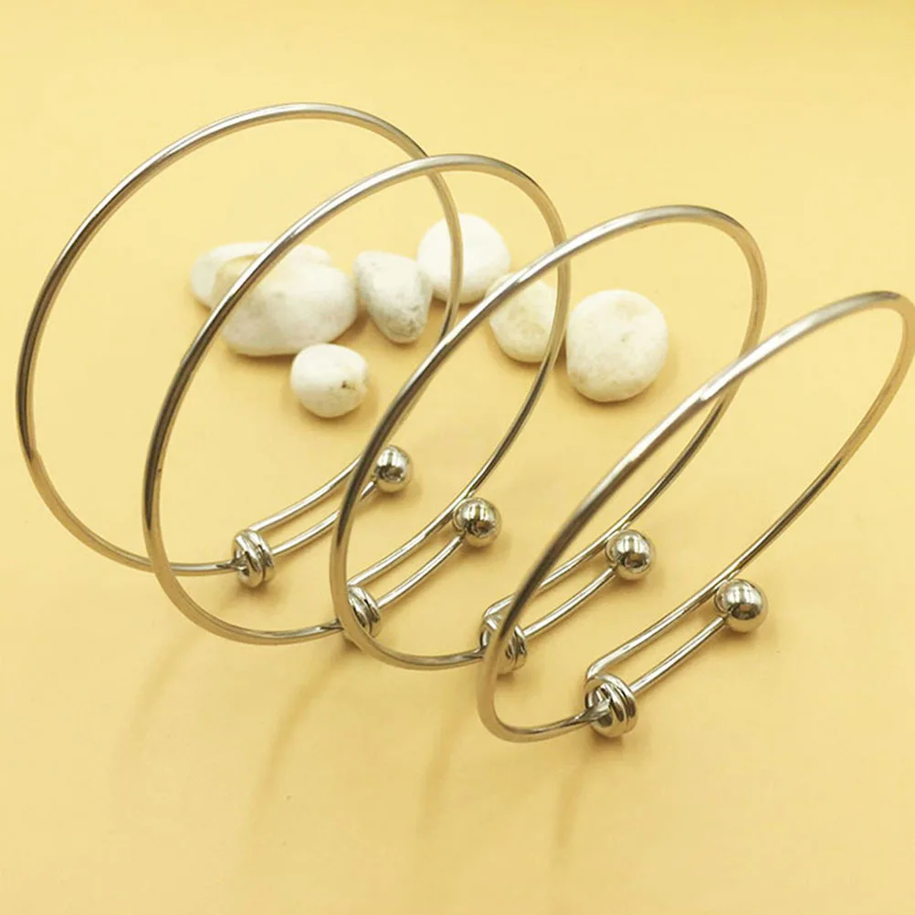 

15Pcs Stainless Steel Adjustable Bracelet Push-Pull Coil Bangle Minimalist Style Jewelry for Women Gift Choice