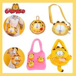 Original Anime Garfield Plüsch Spielzeug puppe kreative Umhängetasche Kawaii Kopfhörer Aufbewahrung tasche für Mädchen Jungen Halloween Geburtstags geschenk