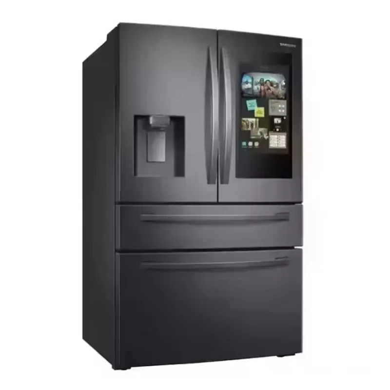 

New 28 Cu ft 4 Door French Door Stainless Steel Refrigerator Sales on Touch Screen for Household Hotel Outdoor Use