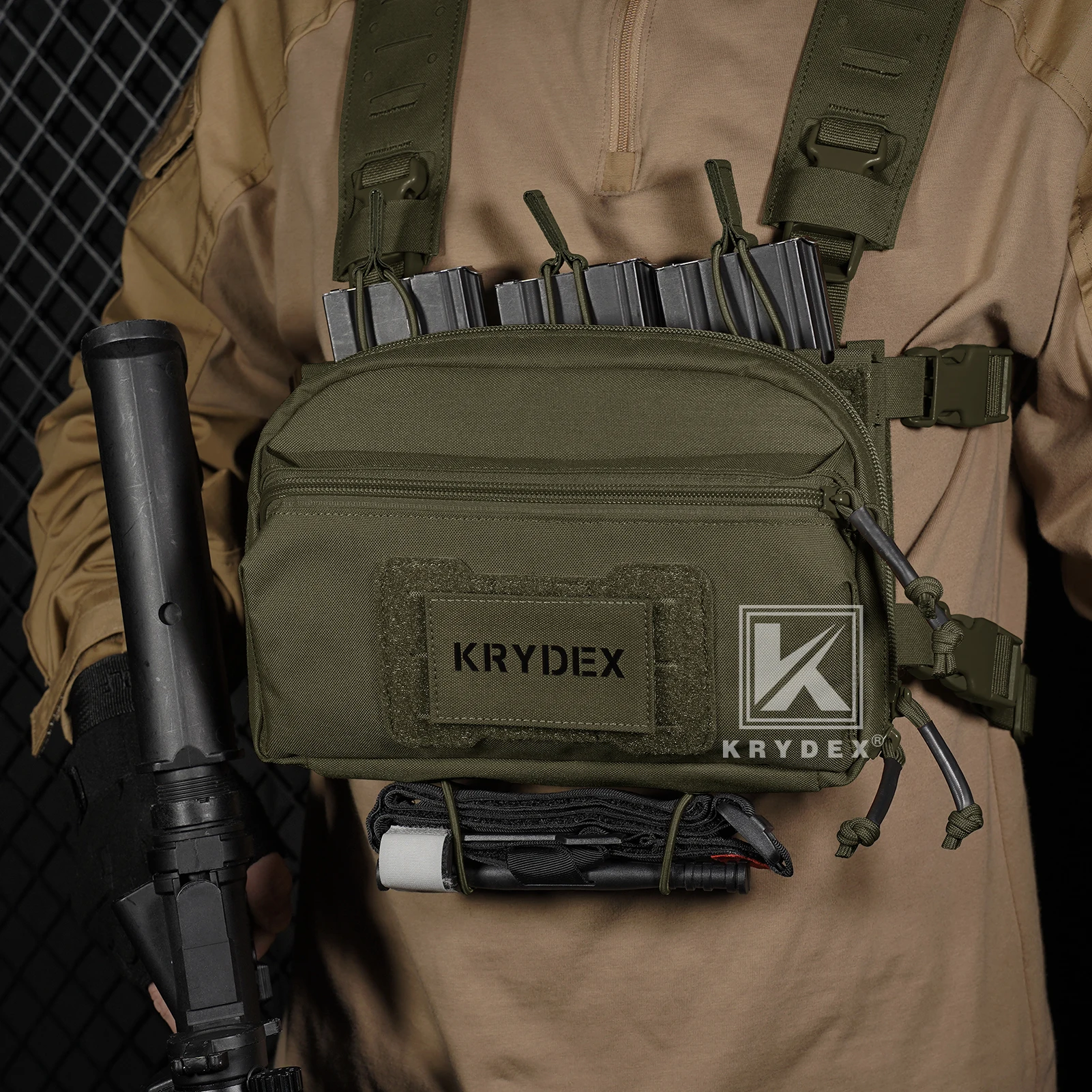 KRYDEX Tactical Pouch Molle Utility Pouch General Purpose GP Pouch Front Pocket for Vest and Chest Rig Hunting Gear
